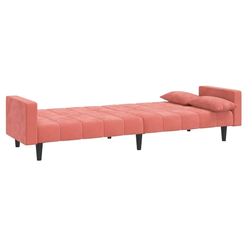 vidaXL 2-Seater Sofa Bed Upholstered Convertible Sleeper Sofa Couch Velvet - 86.6 x 33.3 x 27.2