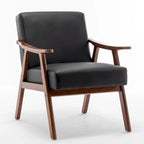 Extra-Thick Backrest Accent Chair with Solid Wood Frame