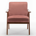 Extra-Thick Backrest Accent Chair with Solid Wood Frame