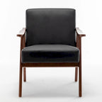 Extra-Thick Backrest Accent Chair with Solid Wood Frame