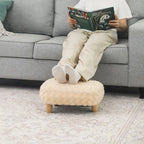 Adeco Foot Stool U Shape Ottoman for Living Room Bedroom