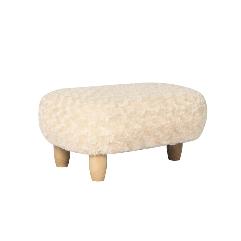 Adeco Foot Stool U Shape Ottoman for Living Room Bedroom