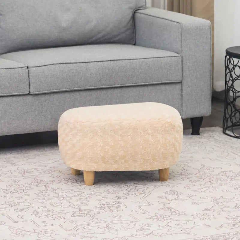 Adeco Foot Stool U Shape Ottoman for Living Room Bedroom