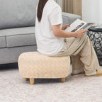 Adeco Foot Stool U Shape Ottoman for Living Room Bedroom
