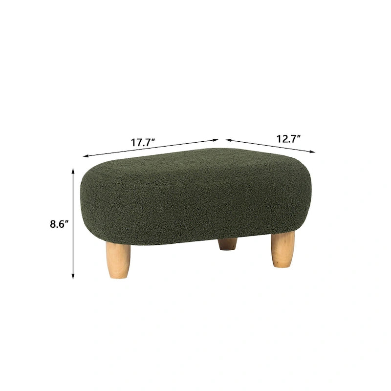 Adeco Foot Stool U Shape Ottoman for Living Room Bedroom