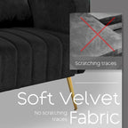 HOMYKA Accent Chair Upholstered Velvet Wingback Armchair Set of 2