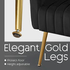 HOMYKA Accent Chair Upholstered Velvet Wingback Armchair Set of 2