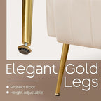 HOMYKA Accent Chair Upholstered Velvet Wingback Armchair Set of 2