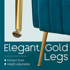 HOMYKA Accent Chair Upholstered Velvet Wingback Armchair Set of 2