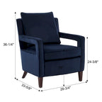 Velvet Accent Arm Chair
