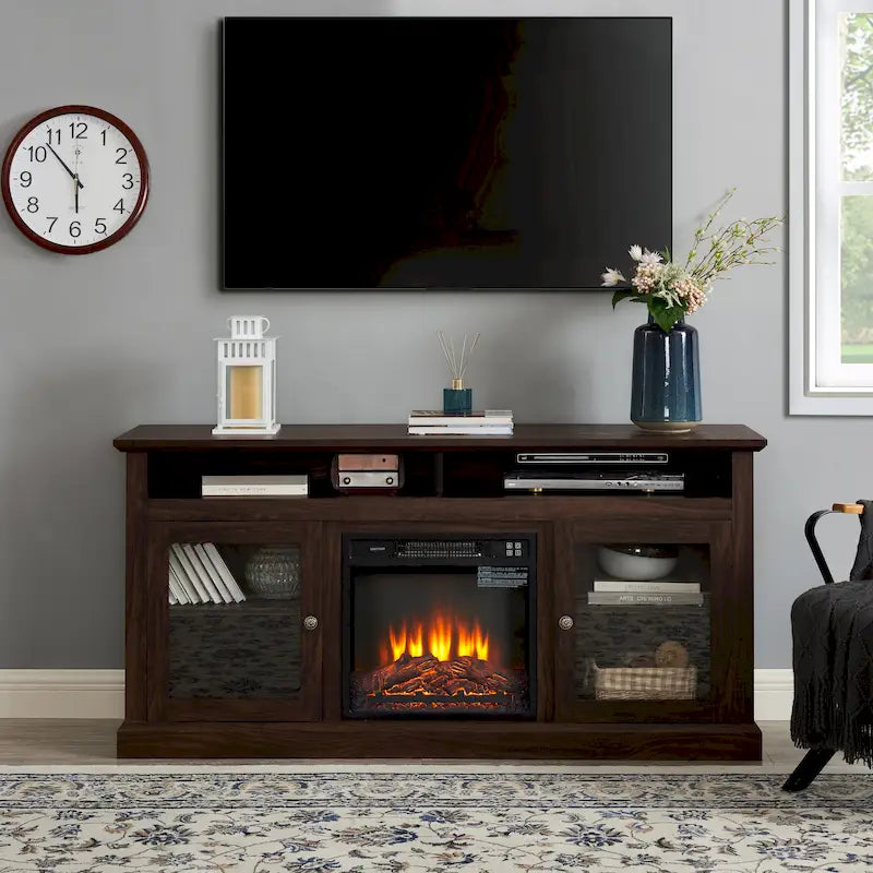 TV Stand With Insert 18 Fireplace