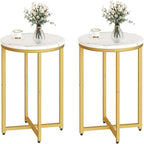 Side Table Set of 2, Small Coffee Table Round End Table,Side Table Bedside Table for Living Room, Bedroom