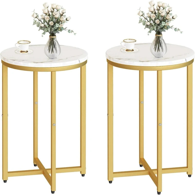 Side Table Set of 2, Small Coffee Table Round End Table,Side Table Bedside Table for Living Room, Bedroom