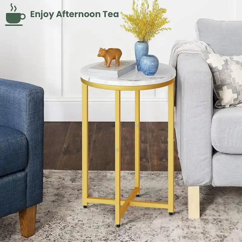 Side Table Set of 2, Small Coffee Table Round End Table,Side Table Bedside Table for Living Room, Bedroom