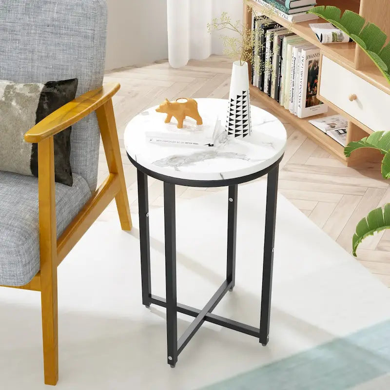 Side Table Set of 2, Small Coffee Table Round End Table,Side Table Bedside Table for Living Room, Bedroom