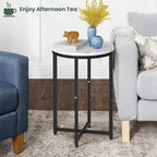 Side Table Set of 2, Small Coffee Table Round End Table,Side Table Bedside Table for Living Room, Bedroom