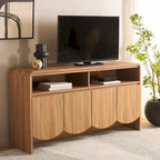 SAFAVIEH Home Narine 4 Door 2 Shelf Sideboard/Media Stand. - 61Wx18Dx32H